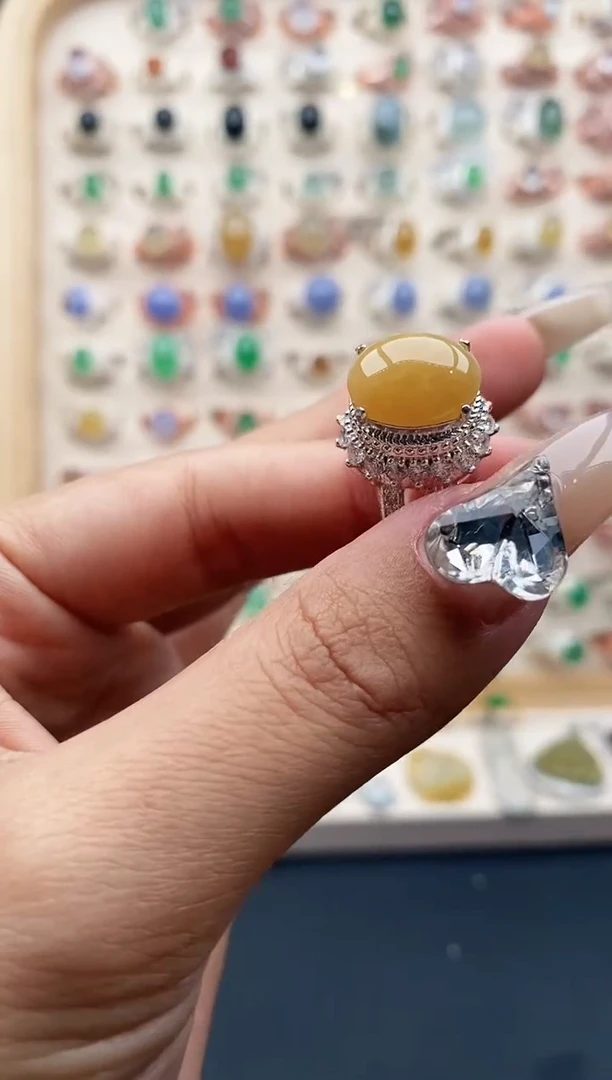 【闪购商品】翡翠戒指未镶嵌缅甸天然A货翡翠333  10+10