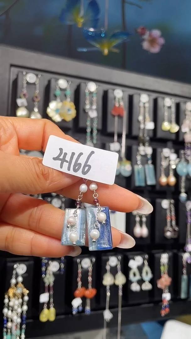 银S925镶嵌耳饰紫晶喜欢拍