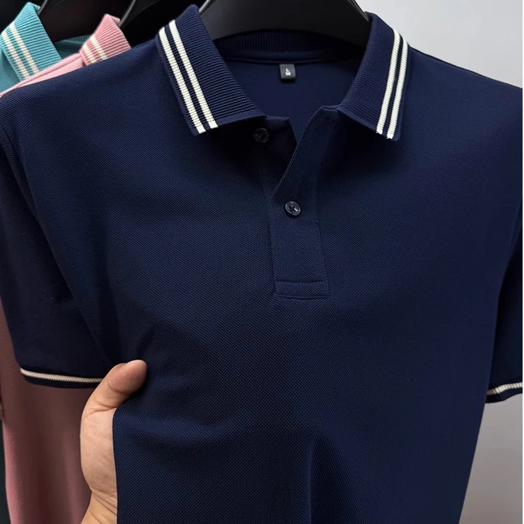 Zero Degree North高端纯棉短袖POLO衫男夏季纯色简约翻领T恤上衣
