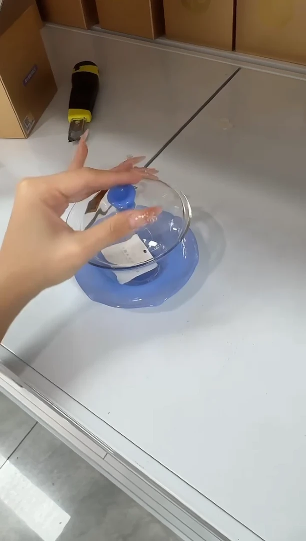 @@禾器荷叶盖碗雾蓝玉