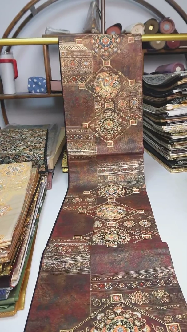 【闪购商品】织绣85西阵织六通宝相花