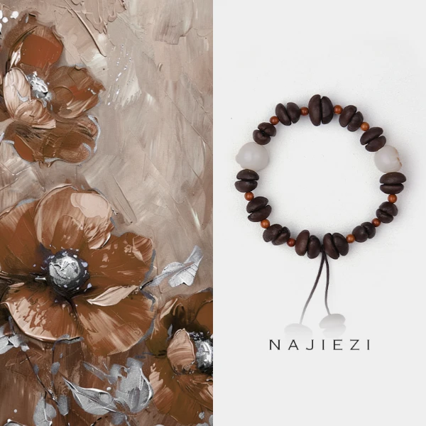 非金属树脂手链 【猫爪】咖啡豆单圈手串时尚气质时尚复古简约手串