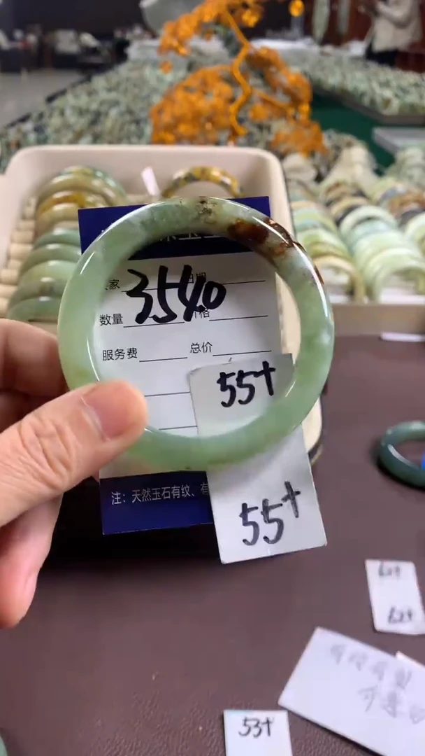未镶嵌蛇纹石玉手镯3540