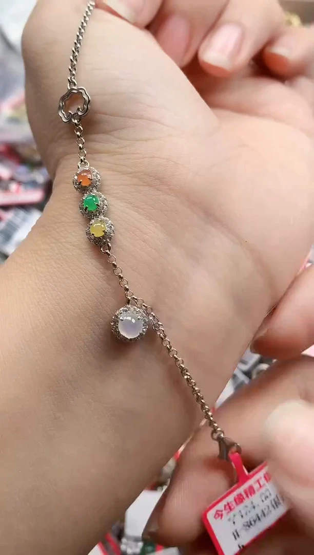 银S925镶嵌戒指翡翠天然A货缅甸翡翠