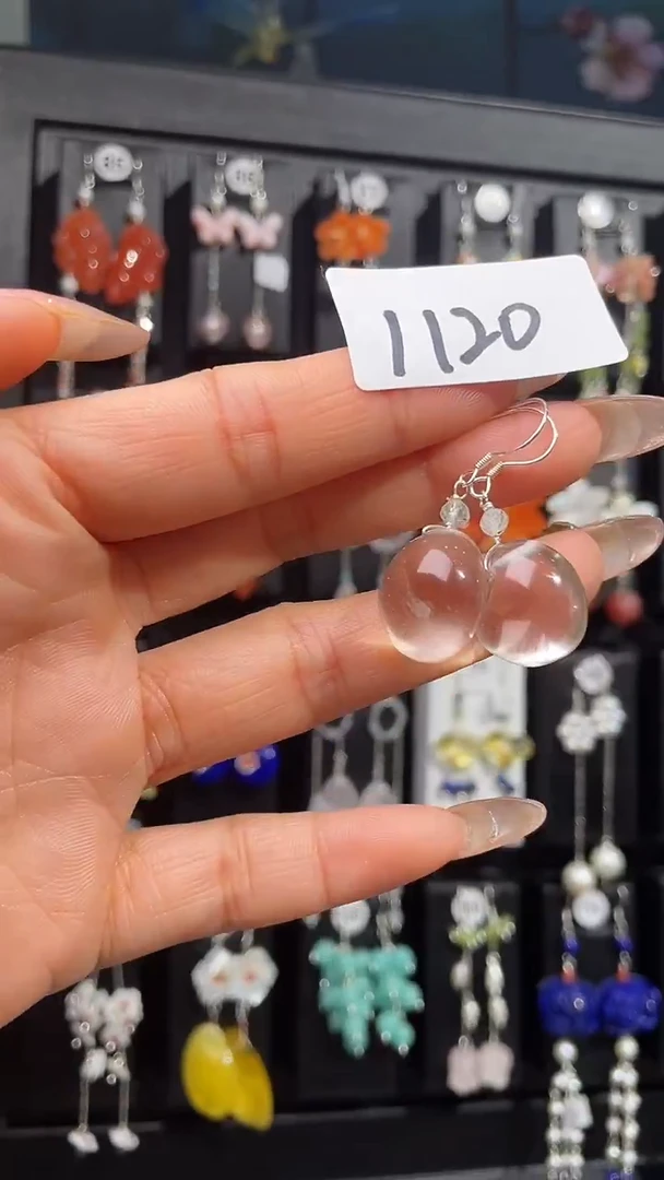 银S925镶嵌耳饰紫晶喜欢拍