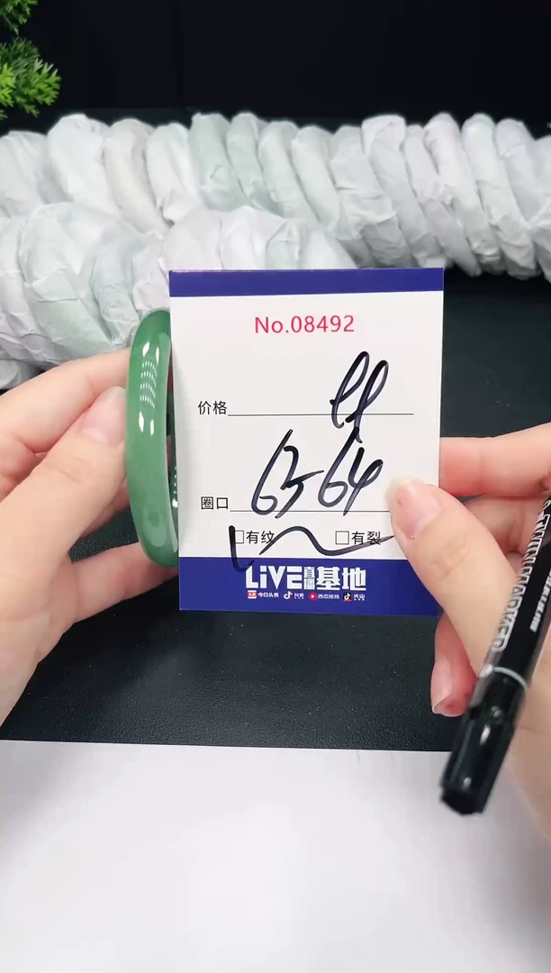 未镶嵌手镯翡翠8492
