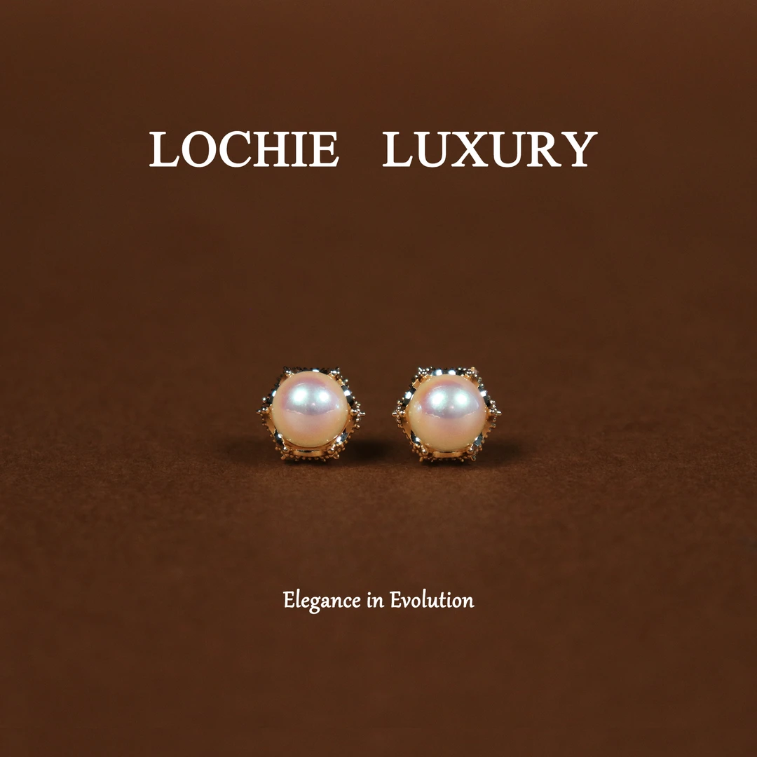 黄铜锆石耳饰 A005【灿若繁星】意大利设计师款精致珍珠镶边耳钉