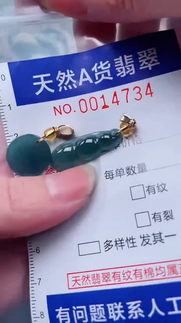 翡翠未镶嵌吊坠(赠链)1
