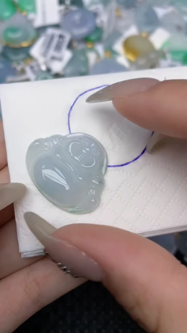 颈饰未镶嵌翡翠天然缅甸翡翠a货百元以上9元证书费自理