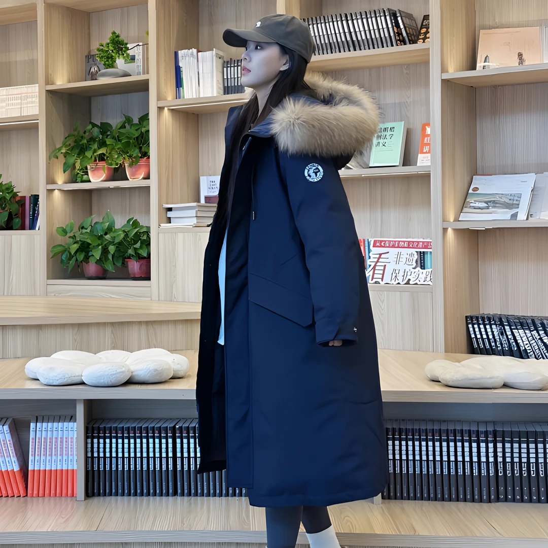 过膝长款情侣工装款棉服2025年冬新款男女同款流行时尚潮牌女装