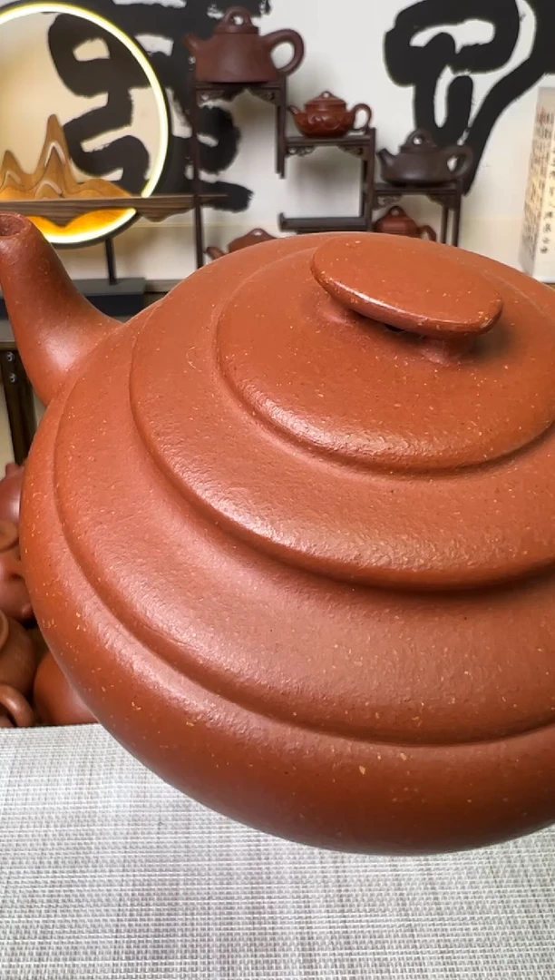茶壶段泥红降坡上新桥紫砂壶250CC