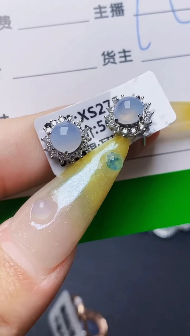 银S925镶嵌戒指翡翠8018