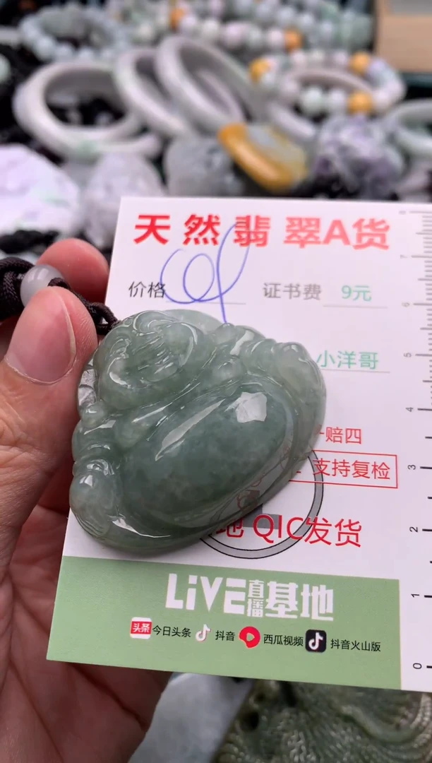 翡翠未镶嵌吊坠(不含链)1