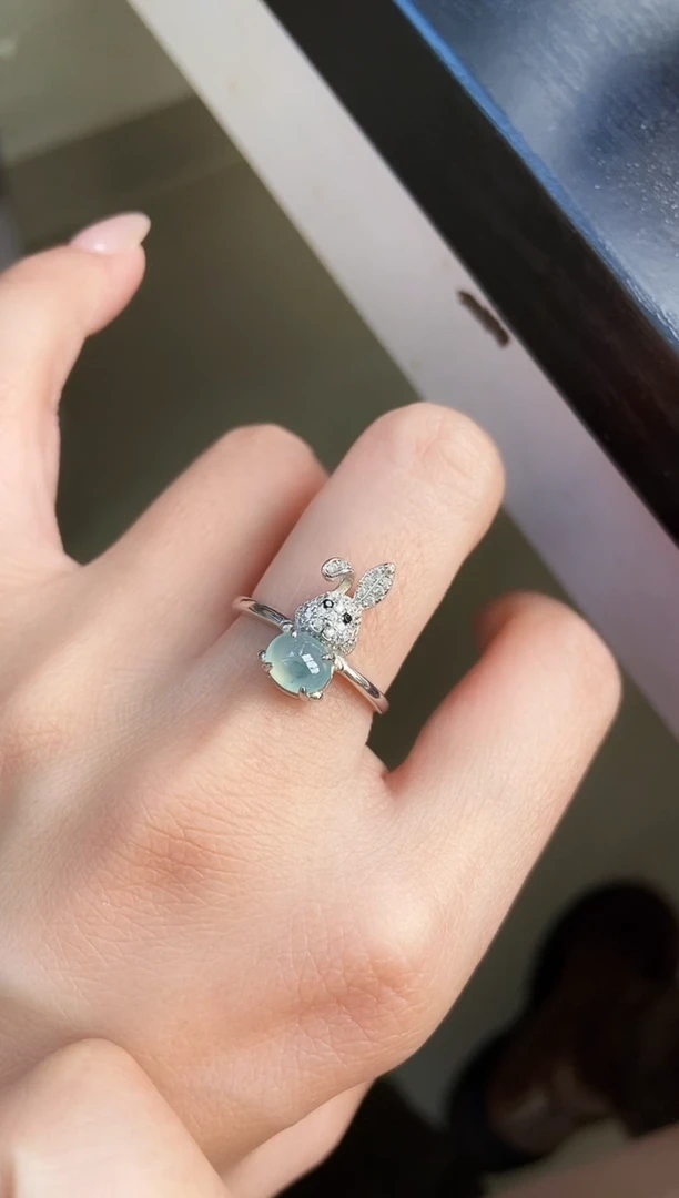 银S925镶嵌戒指翡翠12