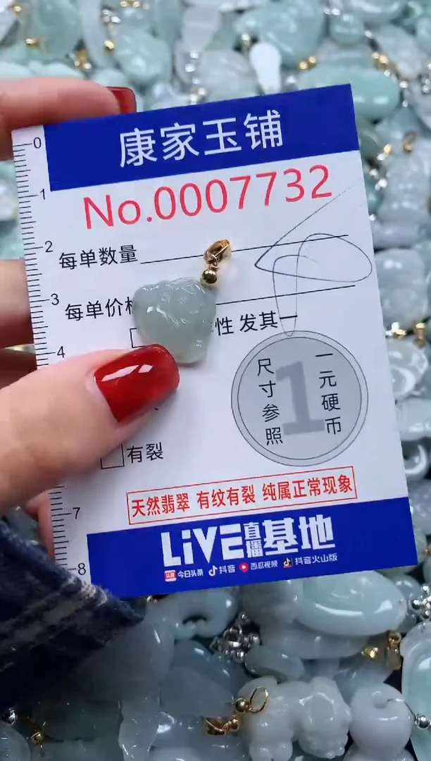 翡翠未镶嵌吊坠(不含链)7732