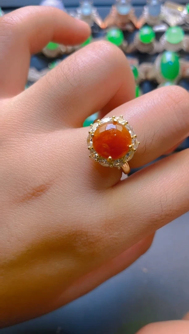 【闪购商品】翡翠耳饰银S925镶嵌天然A货翡翠1