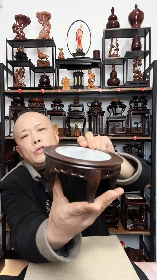紫砂底座木15直径6.5高