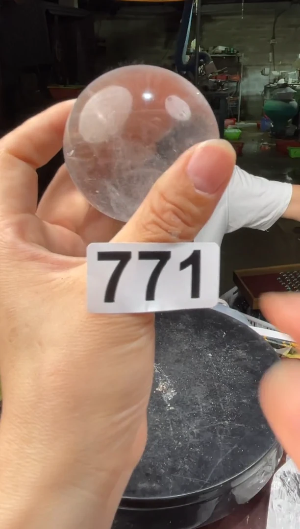 未镶嵌水晶大型摆件（非配饰）白水晶球771 251克