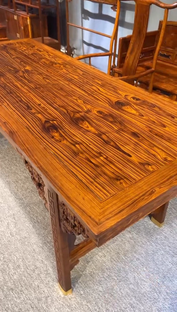 花梨木类魔**豆画案 官帽椅 红木家居