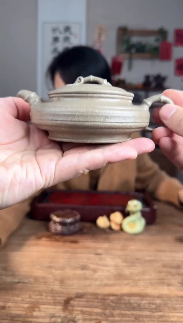 【闪购商品】紫砂茶壶虚扁竹 松花