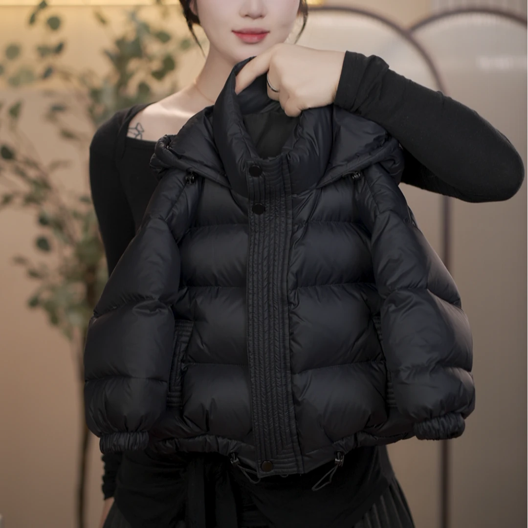 【菠菜不菜】2025白鸭绒羽绒服极寒系列双倍充绒韩版门幅设计羽绒服