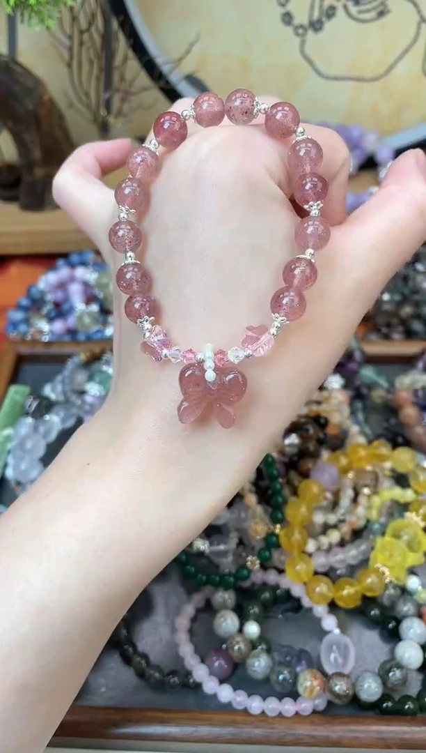 【闪购商品】石英质玉手饰银S925镶嵌5077手串