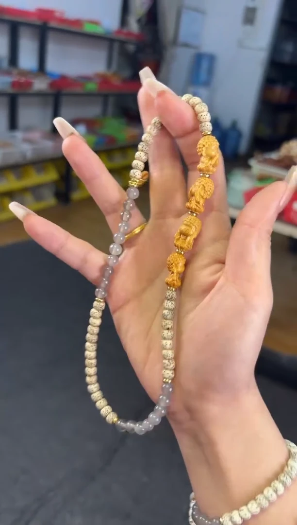 【闪购商品】玛瑙/玉髓手链未镶嵌  6mm星月烟紫玛瑙设计款双圈