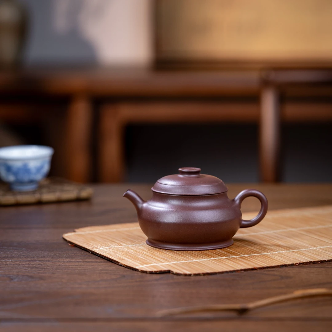 三更有梦 | 尧日辰光紫砂壶 巨轮壶 大水潭天青 150cc