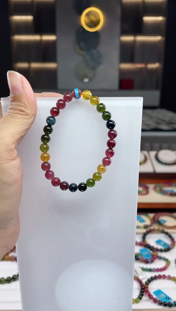 单圈手串未镶嵌碧玺（多样性发一条）Q