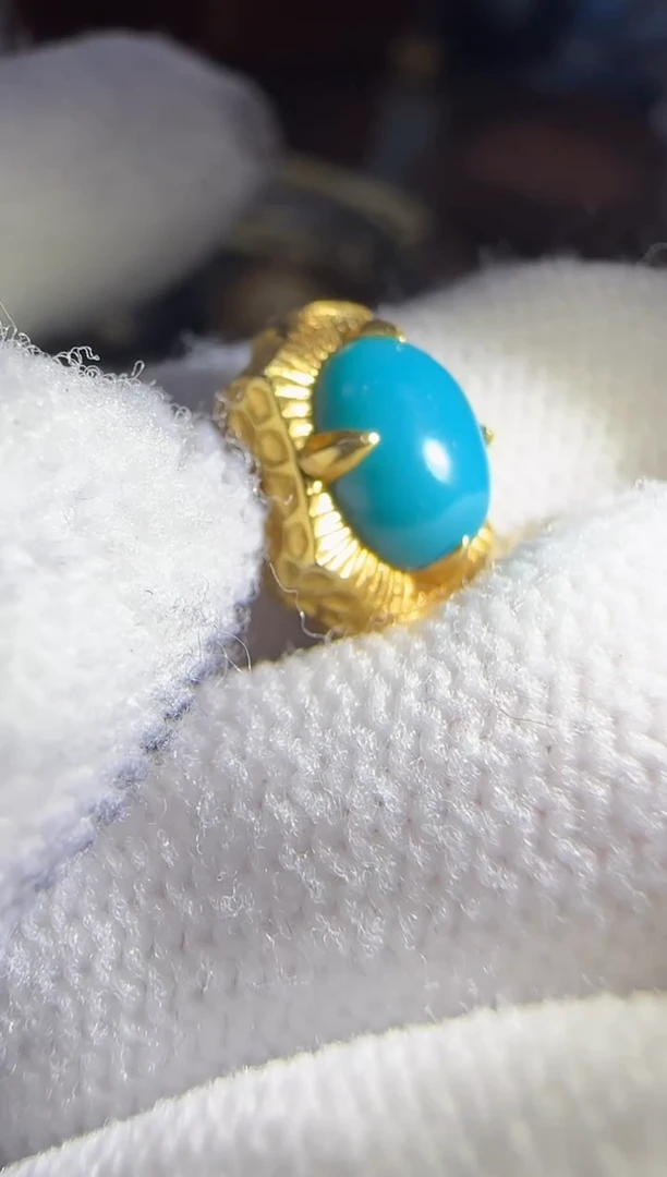 【闪购商品】绿松石吊坠(不含链)18K金镶嵌绿松石18K金镶嵌