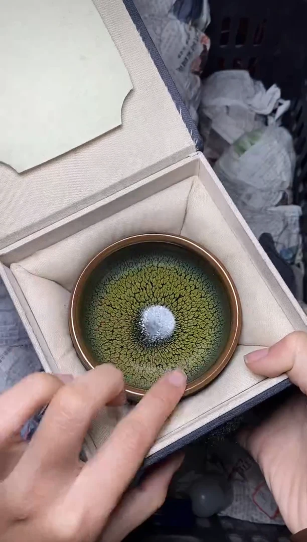 【闪购商品】茶盏绿鹧鸪 将军 盏三疯建盏茶器