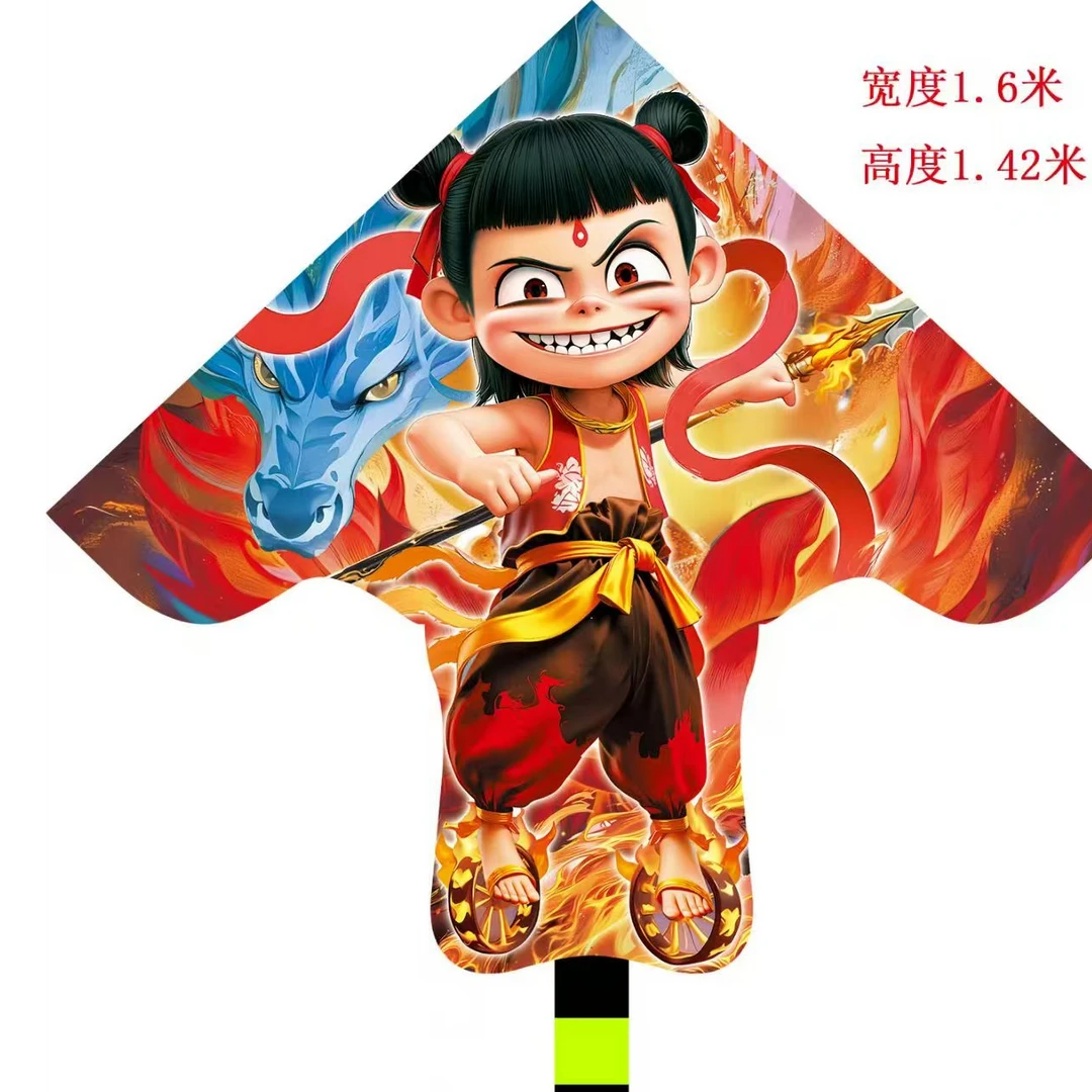 哪吒风筝2025年新款儿童微风易飞成大人专用高档潍坊风筝