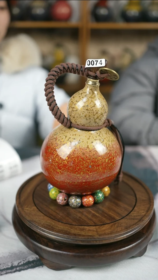 【闪购商品】074精品大漆酒葫芦送网兜漏斗