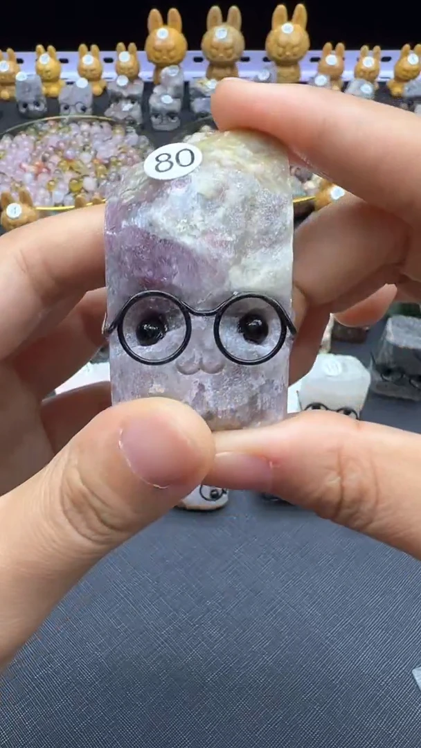石材天然水晶原石小摆件