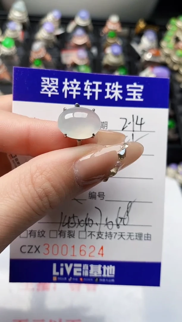 【闪购商品】翡翠戒指银S925镶嵌/1624