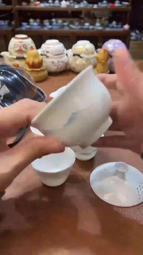 真的很便宜会开片的旅行茶具