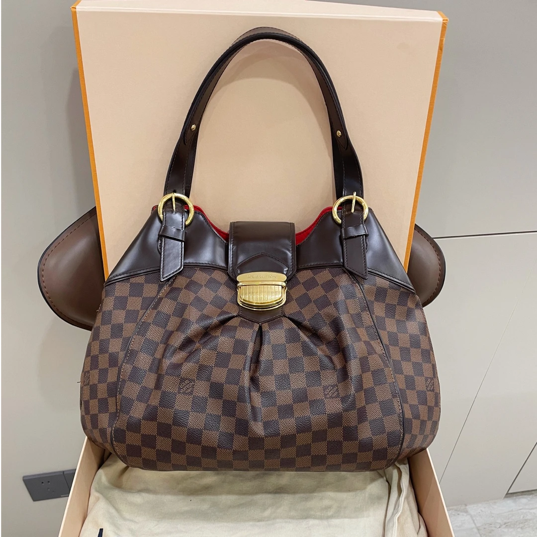 95新 LouisVuitton/路易威登 sistina棋盘格手提元宝包