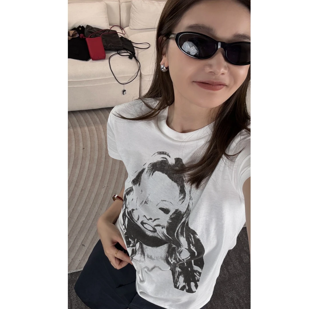 【CHUMINGMING】 摩登女郎人像T恤WHC2520