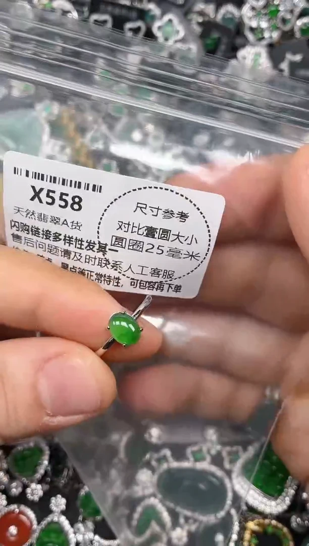 颈饰未镶嵌翡翠X558戒指