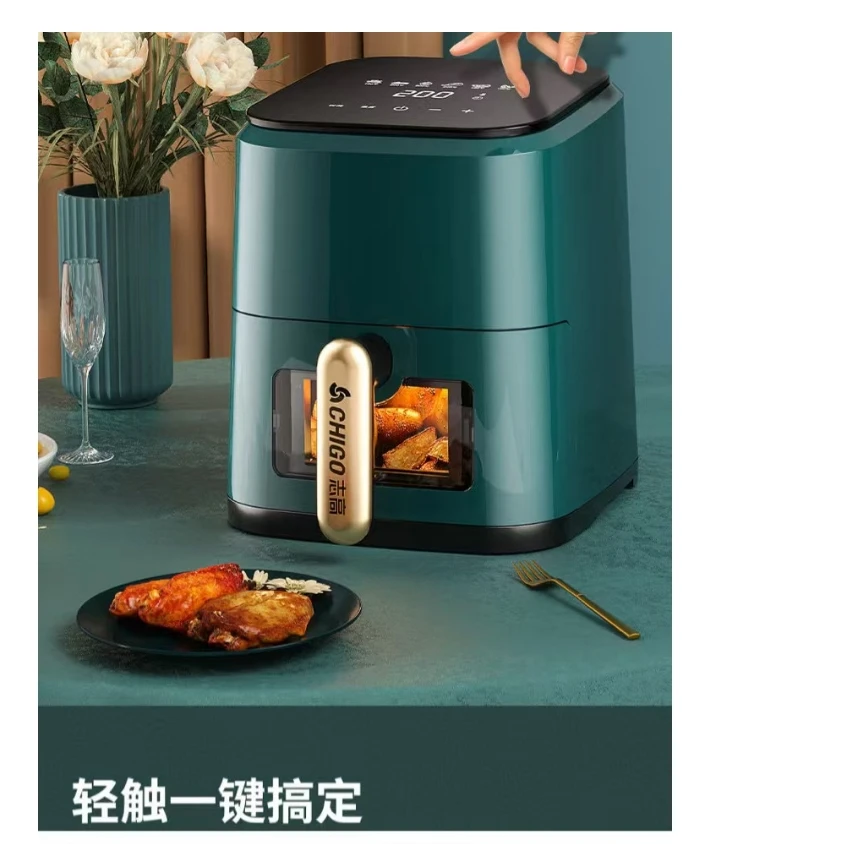zhigao家用炸锅可视智能全自动触屏大容量