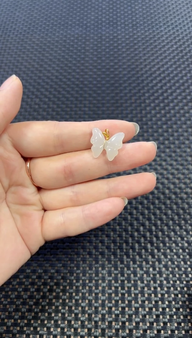 和田玉18K金镶嵌颈饰 （多样性发一件）