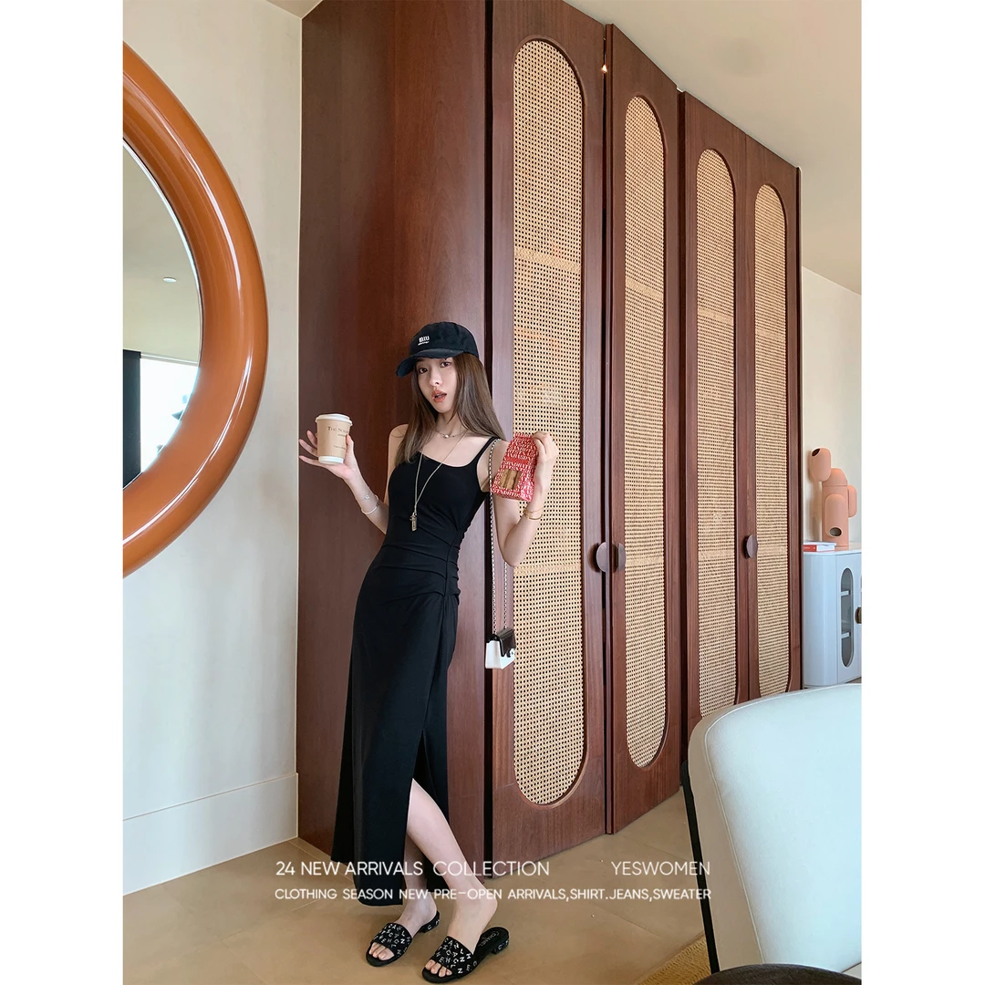 【清】带Bra辣妹裙·不规则褶皱设计極简XY2343D3484