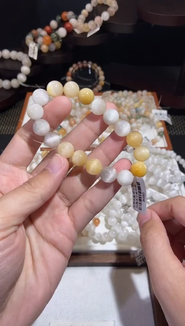 未镶嵌手串水晶24号链接-10咪+兔毛水晶手串