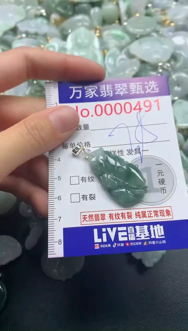 吊坠(不含链)未镶嵌翡翠0491