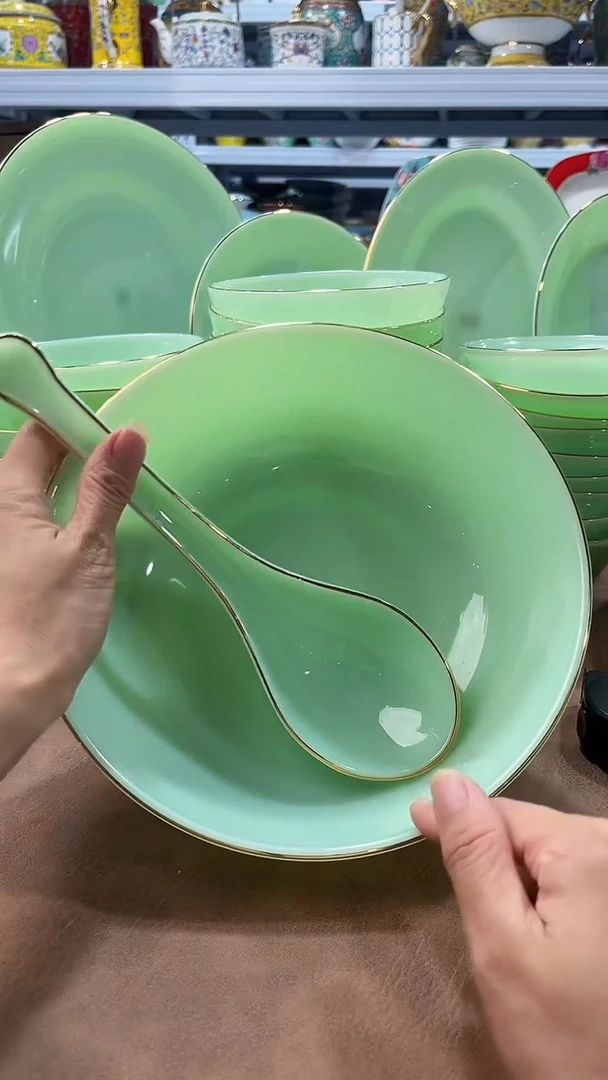 玉瓷 汤碗1个汤勺1个景德镇陶瓷