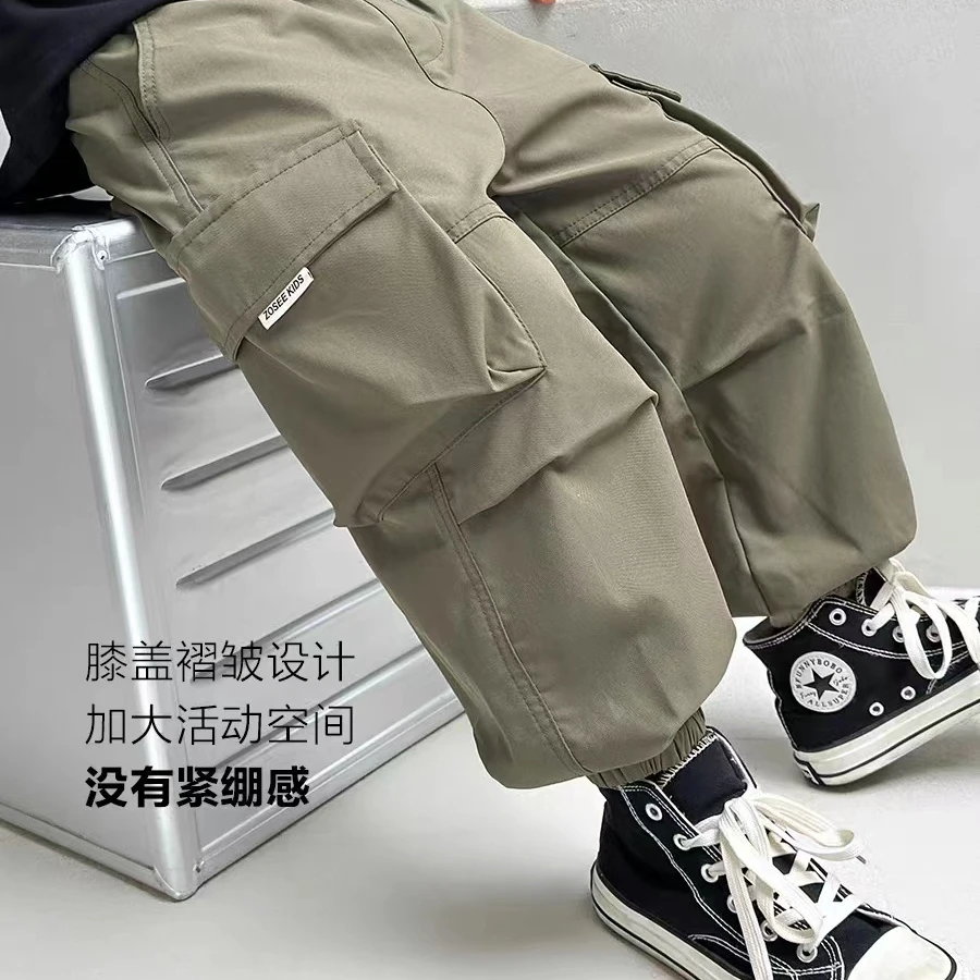 【挺括有形】春秋新款工装裤裤子时尚洋气休闲夏季中男孩男款儿童