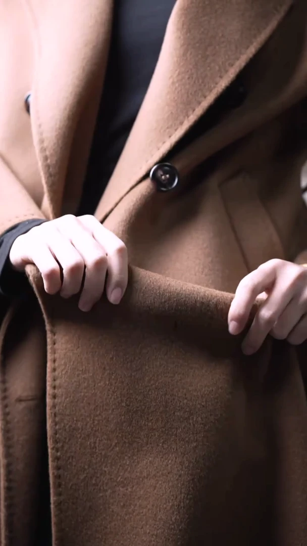 S码羊绒大衣微瑕孤品