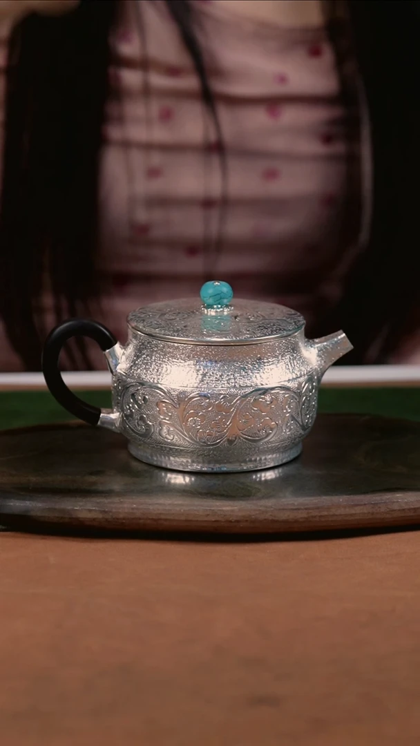 手工新款汉瓦银壶999