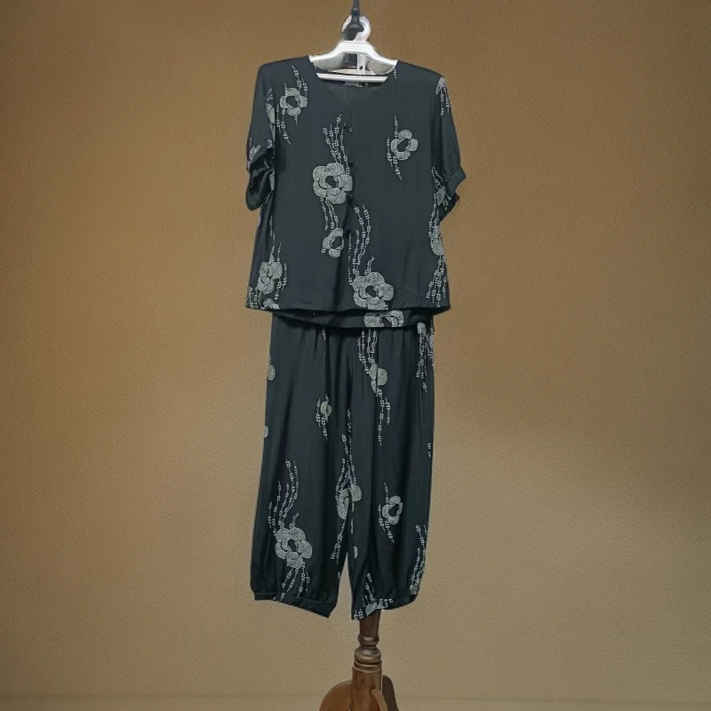 套装 夏季短袖休闲印花套装F937