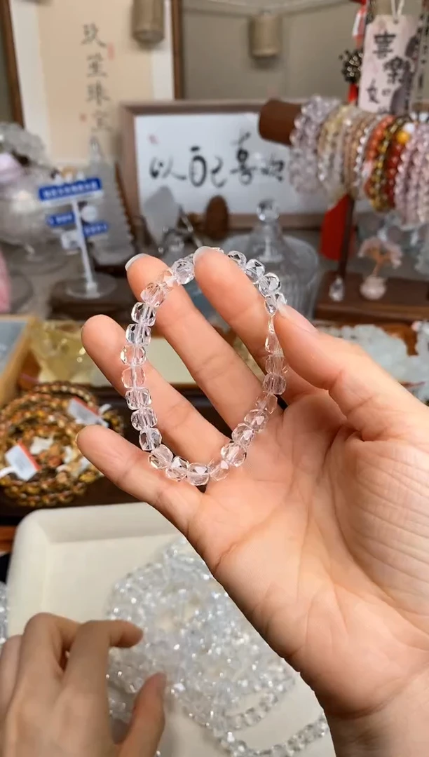 【闪购商品】水晶手链未镶嵌白水晶方糖